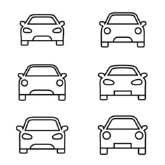 Car line icon, vector outline logo isolated on white background