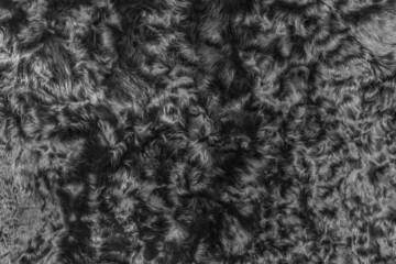 Black wool texture fur background dark soft material abstract surface pattern natural