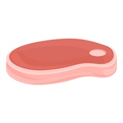 Meat steak icon cartoon vector. Beef food. Red meat