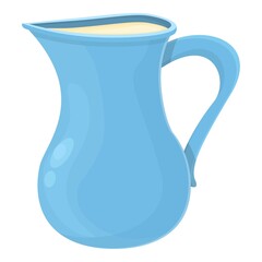 Fresh milk jug icon cartoon vector. Farm product. Food calcium