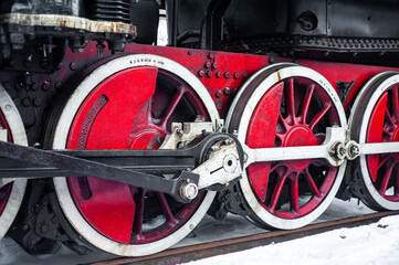 Fototapeta premium Old steam engine details