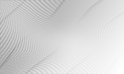 Monochrome Simple Geometric Effect Background. Black Line Halftone Wave Design. Grey Motion Graphic Illustration Wallpaper. Silver Business Texture Wall Background.