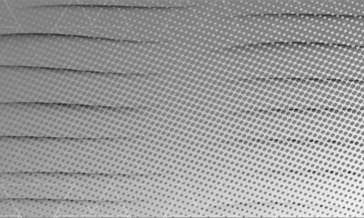 Monochrome Simple Geometric Effect Background. Black Line Halftone Wave Design. Grey Motion Graphic Illustration Wallpaper. Silver Business Texture Wall Background.