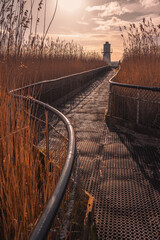East Usk Lighthouse in the Wetlands of Newport, South Wales