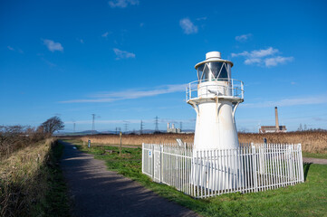 East Usk Lighthouse in the Wetlands of Newport, South Wales
