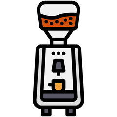 Grinder Machine filled line color icon
