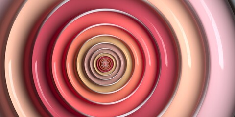 Colorful circles. Pop art abstract background. 3d illustration