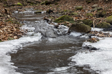 Bach mit Eisschollen