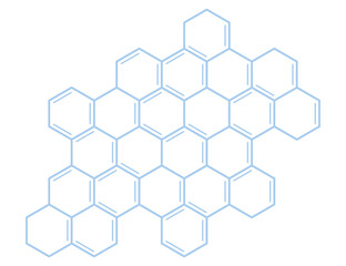 DNAの構造をイメージした六角形の背景素材_イラスト