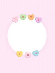 Colorful Hearts Candy frame