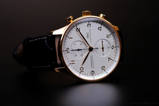 IWC Portugieser luxury yellow gold watch
