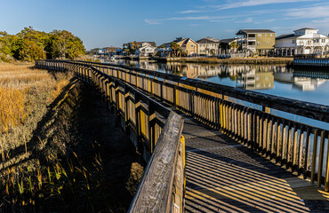 Boardwalk Trail On The Cherry Grove Marsh, Heritage Nature Preserve, Myrtle Beach, South Carolina, USA