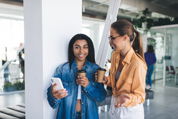 Business women talking during work in office