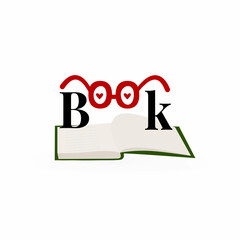 design of the book's logo. Vector icon of the logo of a Book store or literary club