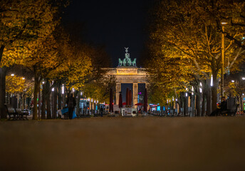 The brandenburg gate at night