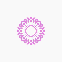 Mandala Flower of Life Pattern Logo design