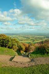Autumn scenery around the Malvern hills of England.