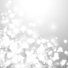 bokeh silver grey background snowflake snow shine