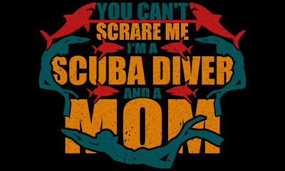 Scuba diving t shirt design