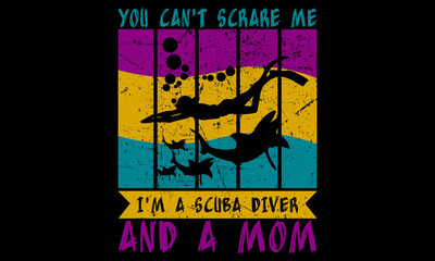 Scuba diving t shirt design