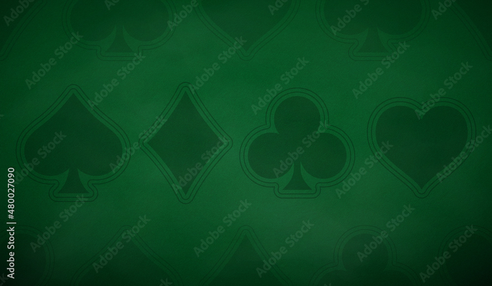 Poster poker table background in green color.