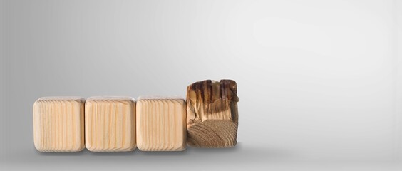 woodblocks cubes on the background. new year 2021- 2022 concept.