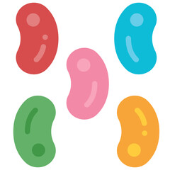 jelly bean flat icon