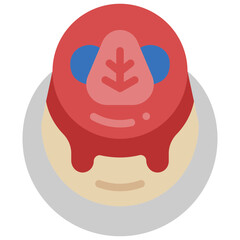 panna cotta flat icon