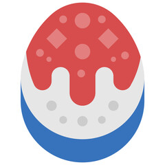 shaved ice flat icon