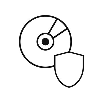 CD or DVD protection icon.