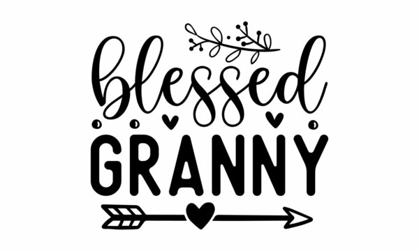 blessed granny -  translation from happy Eid Asha, banner with Islamic pattern background. Eid Asha lettering with gold sunburst  Print for inspirational poster, t-shirt, bag, cups, sticker, badge. Cu