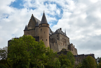 Fototapeta na wymiar The Vianden Castle in Luxembourg