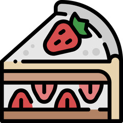shortcake filled outline icon