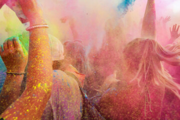 Festiwal Kolorów Holi. Indyjskie święto z kolorowym pudrem, Polska
 - obrazy, fototapety, plakaty