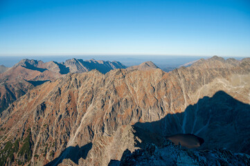View from the top of Krivan. Slovak High Tatras.