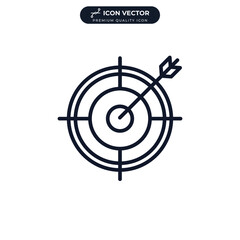 Target icon symbol template for graphic and web design collection logo vector illustration