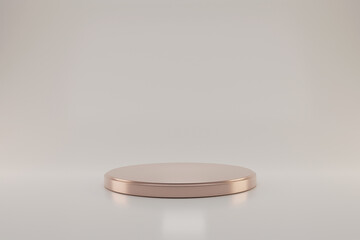 Golden Winner 3d stage, podium. Empty pedestal Concept for product, promotion, presentation. display podium. render