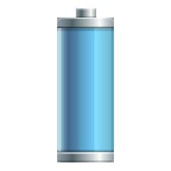 Battery icon cartoon vector. Energy recharge. Low mobile