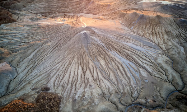 a wonderful sunset on the muddy volcanoes