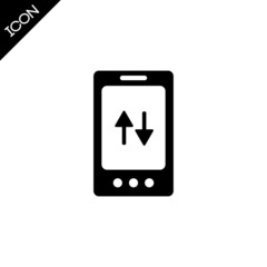 Smartphone icon in flat style on white background.