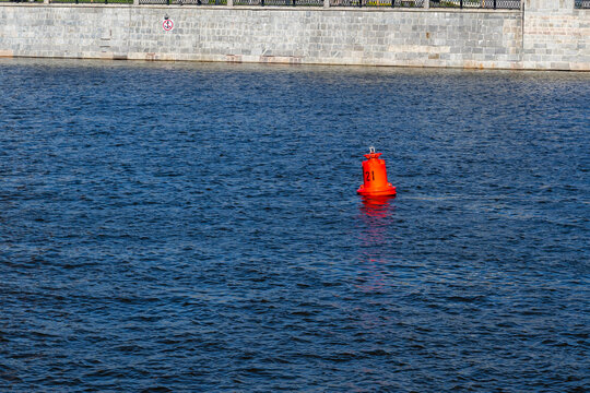 Channel Marker, Red buoy on the water