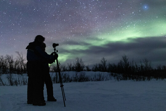Aurora Photo Session. Taken in Swedish Lapland.