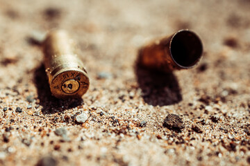 bullet on the sand