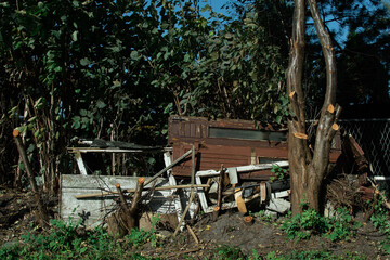 Letnie porządki na podwórku.