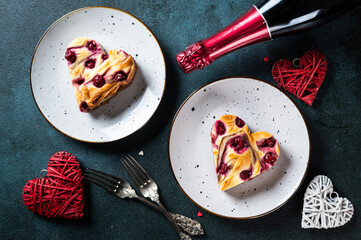 Valentines day dessert. Valentines dessert. Heart shaped cheesecake brownie with cherry. Mothers Day dessert. Fathers day dessert. Womens day cake. Heart cheesecake. Heart cake.