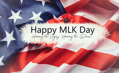 national federal holiday in USA MLK background	
