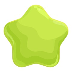 Star jelly icon cartoon vector. Fruit sweet. Gelatin gum