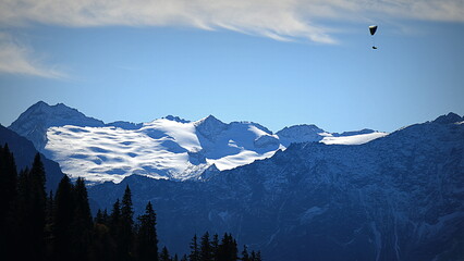 snow covered mountains