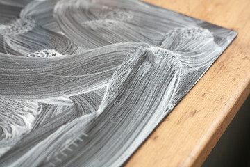 A young woman is cleaning an induction electric hob. Cleaning in the kitchen. Electric oven...