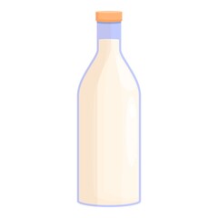 Zinc milk bottle icon cartoon vector. Food mineral. Zn nutrition